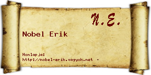 Nobel Erik névjegykártya